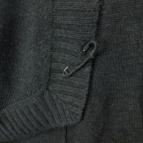 Eileen Fisher Size S Merino Wool Cardigan Sweater in Charcoal Gray - Picture 4 of 11
